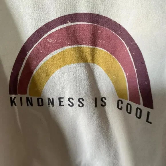 “Pact” Women's Cream and Yellow sweatshirt with logo Kindnesses is Cool. - Picture 5 of 5